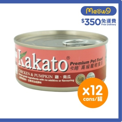 [12罐裝]雞、南瓜(170gx12)貓犬適用 - KAKATO 貓狗鮮食罐