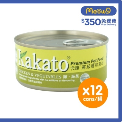 [12罐裝]雞、蔬菜(170gx12)貓犬適用 - KAKATO 貓狗鮮食罐