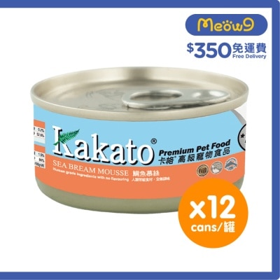 [12罐裝]鯛魚慕絲(70gx12)貓犬適用 - KAKATO 貓狗鮮食罐