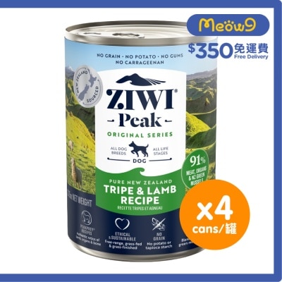 [4罐優惠] 鮮肉狗罐頭 - 草胃及羊肉配方 (390g /13.75oz x4) - Ziwipeak