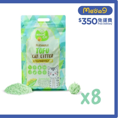 [8包箱裝優惠]綠茶味 天然玉米豆腐貓砂 (6L x8) - MAGIC CAT