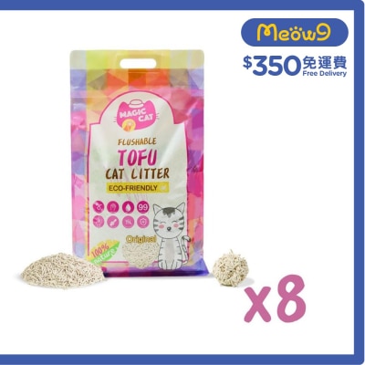 [8包箱裝優惠]原味 天然玉米豆腐貓砂 (6L x8) - MAGIC CAT