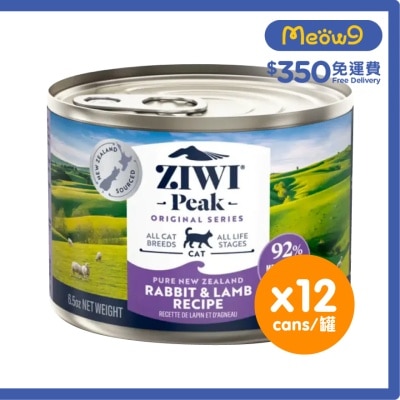 [12罐箱裝優惠] 鮮肉貓罐頭 - 兔肉&羊肉配方 (185g/6.5oz x12) - Ziwipeak