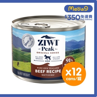 [箱裝優惠] 鮮肉狗罐頭 - 牛肉配方 (170g/6oz x12) - Ziwipeak