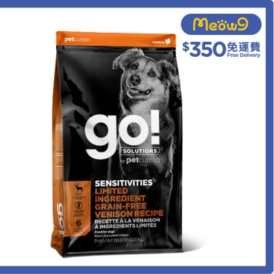 [低敏美毛系列] 無穀物 鹿肉 全犬糧 (3.5lb) - GO! SOLUTIONS