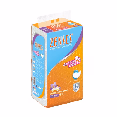 親膚4層壓花袋裝面紙4包裝小蒼蘭香梨