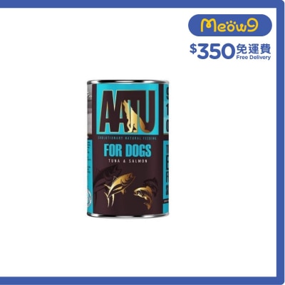 90/10 吞拿魚,三文魚 全犬配方罐頭 (400g) - AATU 