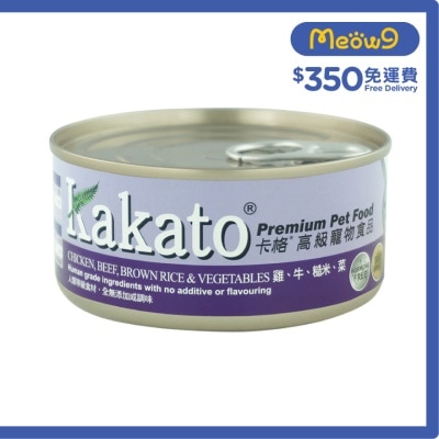 雞、牛、糙米、菜(170g)貓犬適用 - KAKATO 貓狗鮮食罐