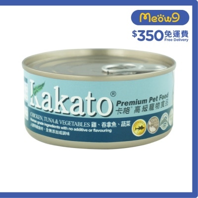 雞、吞拿魚、蔬菜(170g)貓犬適用 - KAKATO 貓狗鮮食罐