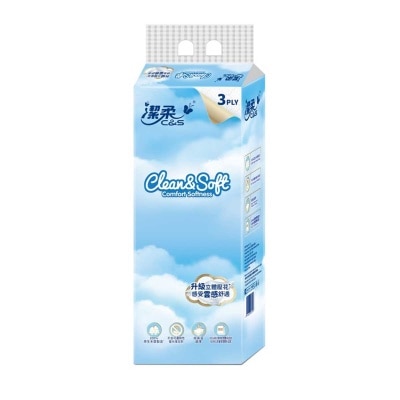 棉柔感３層壓花袋裝面紙（５包裝）