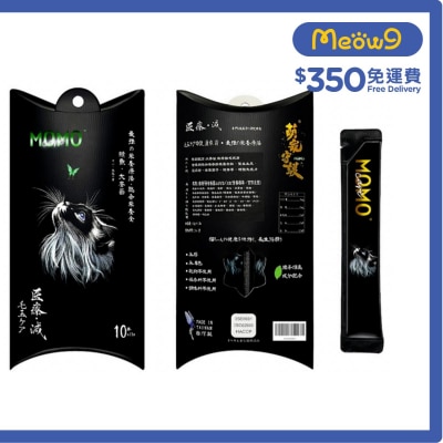 萌寵守護 - 貓主食肉泥條 - 鯖魚+大麥苗【去毛球】(15g x 10本) - MOMOCARE