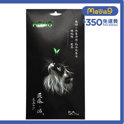 萌寵守護 - 貓主食肉泥條 - 鯖魚+大麥苗【去毛球】(15g x 5本) - MOMOCARE