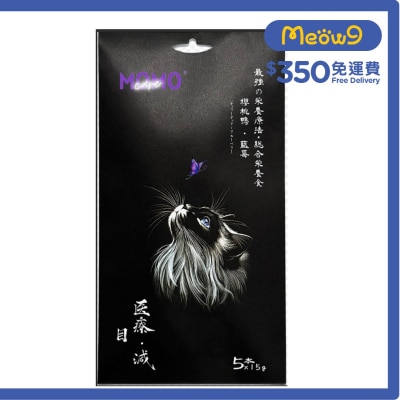 萌寵守護 - 貓主食肉泥條 - 櫻桃鴨+藍莓【目】(15g x 5本) - MOMOCARE