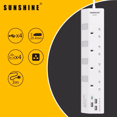 Esud-4 N Socket 4way+usb+type C