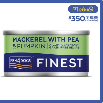 鯖魚,豌豆,南瓜 狗罐頭 (85g) - FISH4DOGS