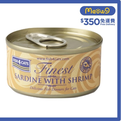 沙甸魚鮮蝦貓罐頭 (70g) - FISH4CATS