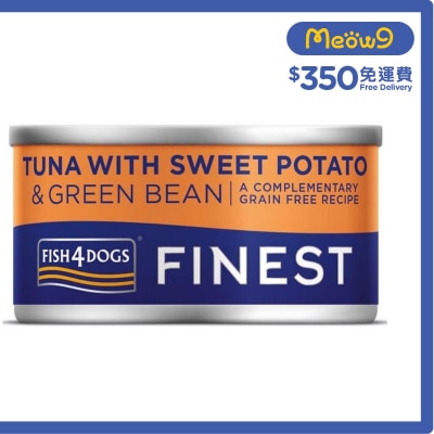 吞拿魚,甜薯,青豆 狗罐頭(85g) - FISH4DOGS