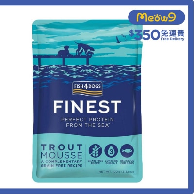 FINEST 鱒魚慕絲 (100g) 狗濕糧 - FISH4DOGS