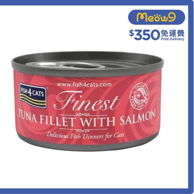 三文魚及吞拿魚柳貓罐頭 (70g) - FISH4CATS