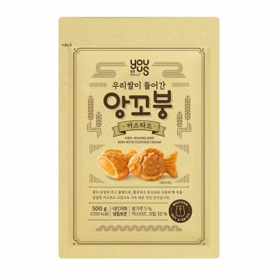 Fish Shaped Mini Bun W/custard Cream  [ Korea](frozen -18°c)