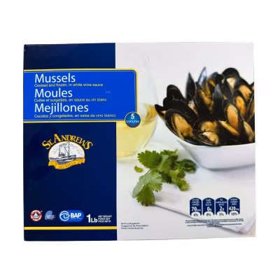 Fz Cooked Wh Sh. Mussels(wh Wine)