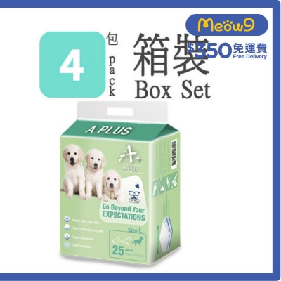 強力吸水除臭寵物尿墊 (L) 60x90cm - 25片 x 4包 (Box Set) - A PLus 狗尿墊