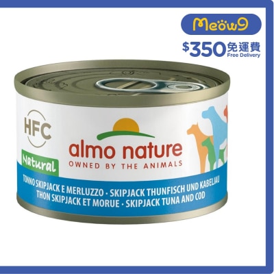 HFC Natural 正鰹吞拿魚 鱈魚(95g) almo nature狗罐頭 