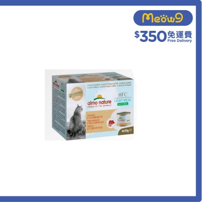 HFC 吞拿魚鮮蝦 貓罐頭 (50g x4) almo nature