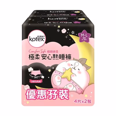 高潔絲極柔安心熟睡褲 M-L 孖裝