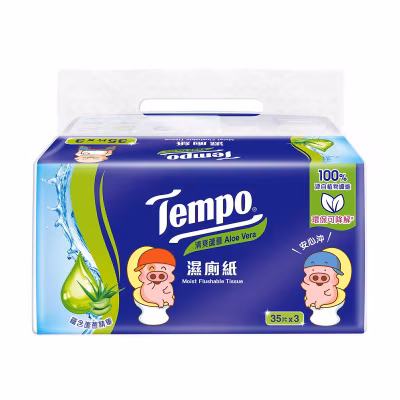 Moistflush Tissue Aloe Vera 3x (Randomly selected from new and old packaging)