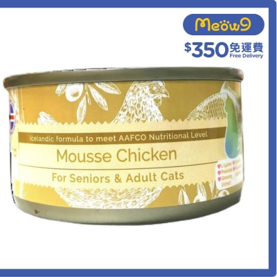 全天然純雞肉慕絲 老貓,成貓主食罐頭 (80g) Astkatta 