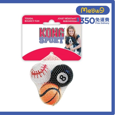 無聲運動球狗玩具 (袋裝, 3個裝, Size S, 2") - KONG