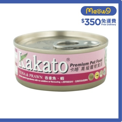 吞拿魚、蝦(70g)貓犬適用 - KAKATO 貓狗鮮食罐