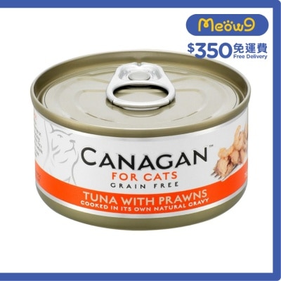 吞拿魚伴蝦貓罐頭(75g) - Canagan 原之選