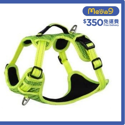 Utility雙扣H型胸背帶 (L) - 螢光黃 大型狗 4628 - Rogz
