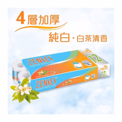 倩絲 4層壓花卷紙(白茶清香)[12卷]